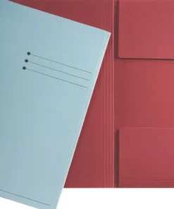 Esselte 3 flappen Folio Rood Karton 23,5 x 35 cm 50 Stuks