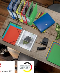 Leitz Recycle Showalbum 4676 A4 Co2 Gecompenseerd Blauw 90% gerecycled Plastic 20 Hoezen