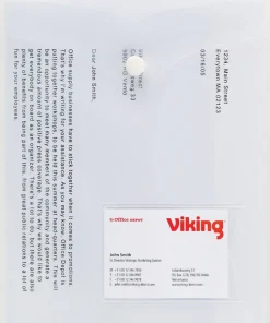 Viking Map A5 Drukknop PP (Polypropeen) Staand 18,2 (B) x 22,2 (H) cm Transparant 5 Stuks